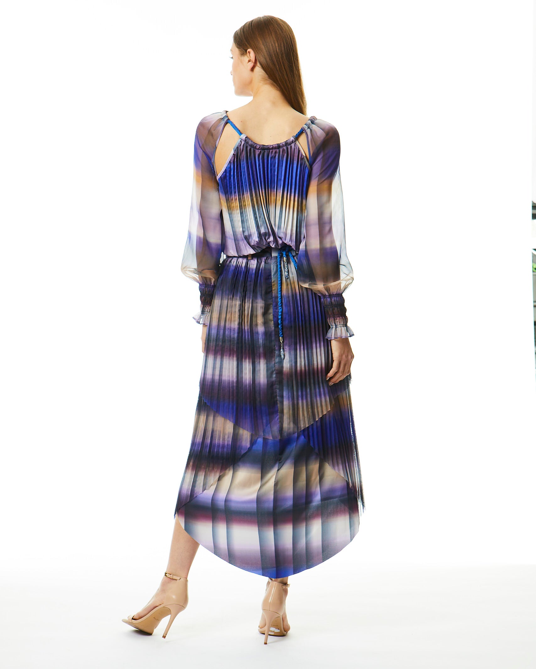 Final Sale - Mystic Stripe Pleated Skirt