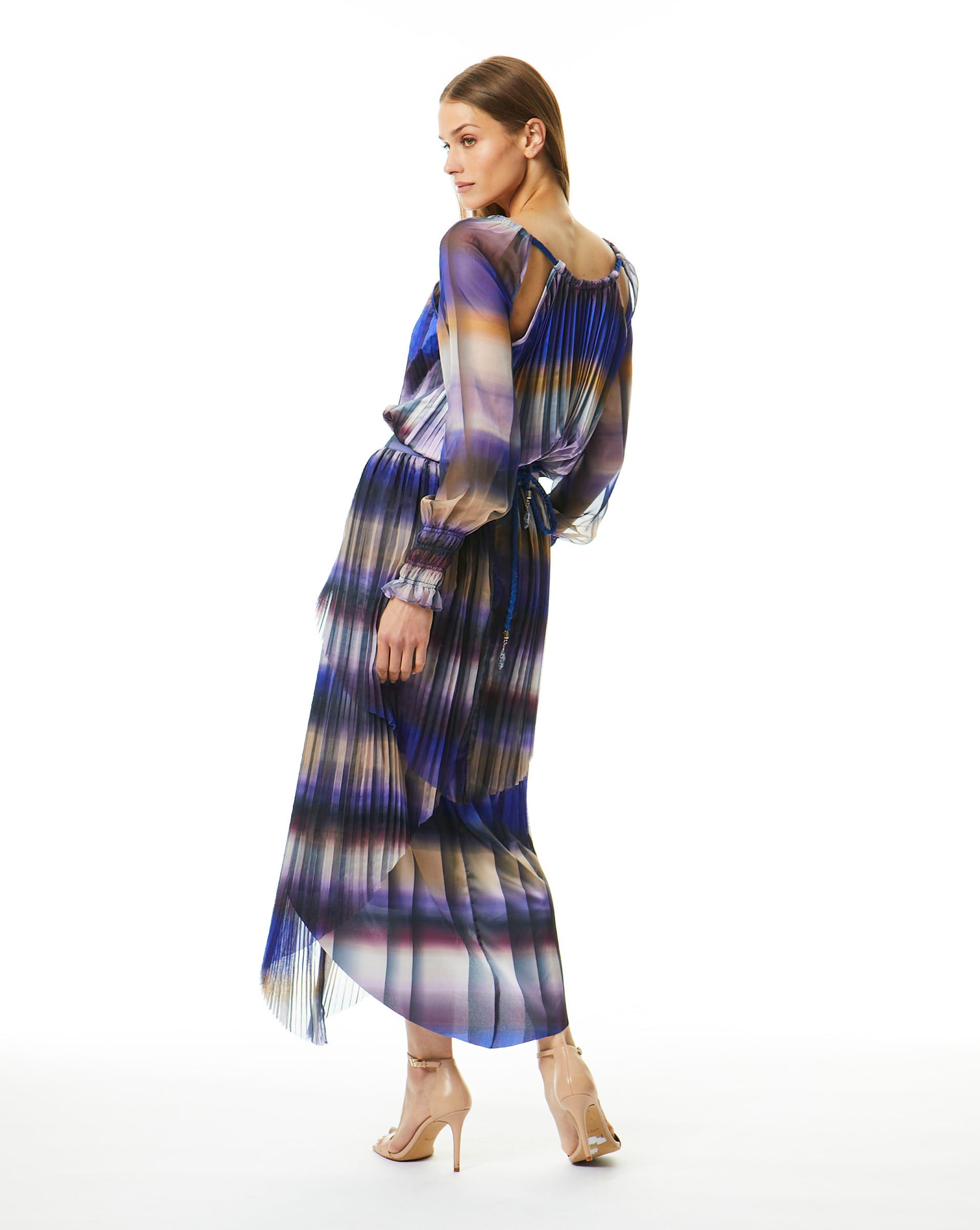 Final Sale - Mystic Stripe Pleated Skirt