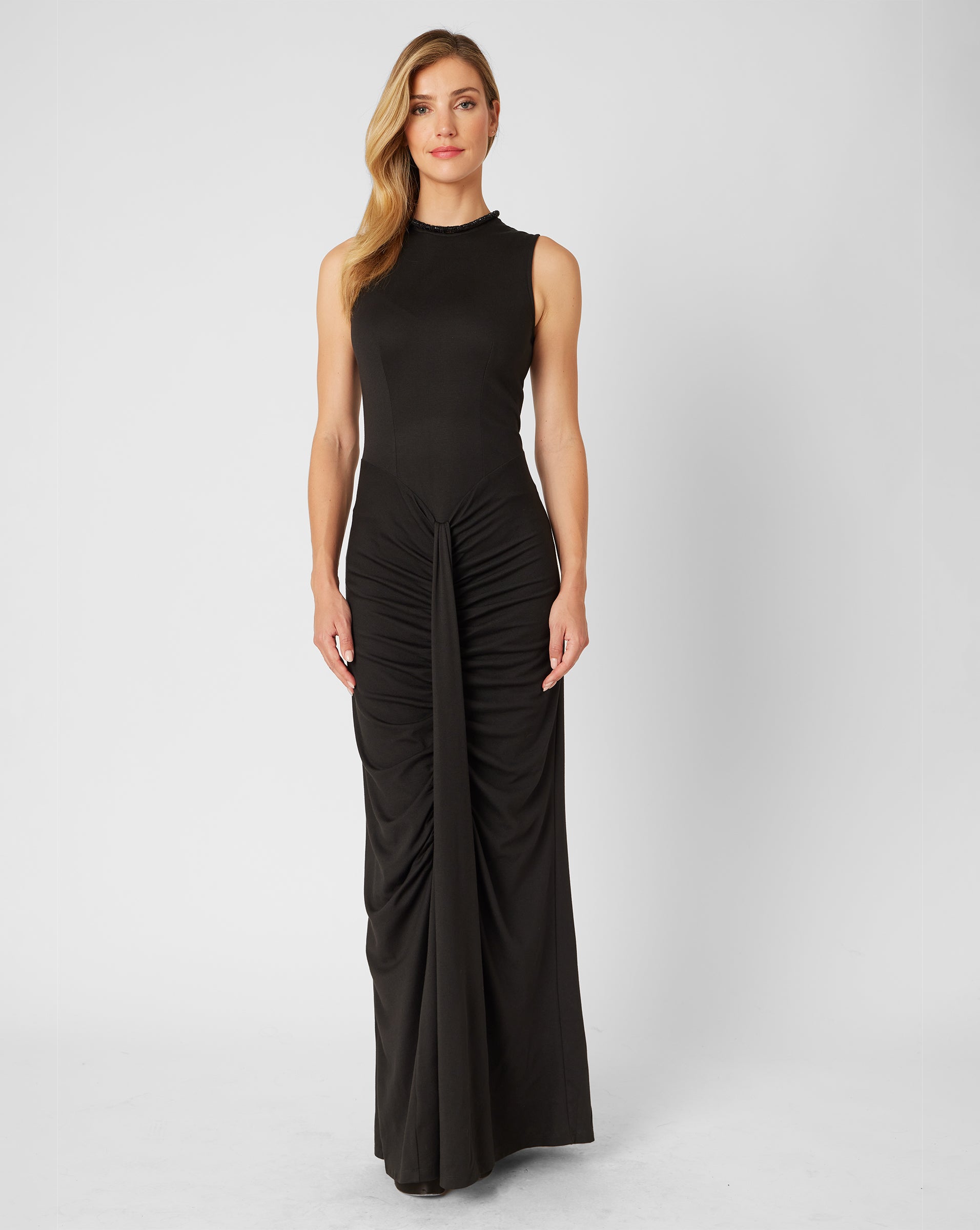 Final Sale - Beaded Collar Gown