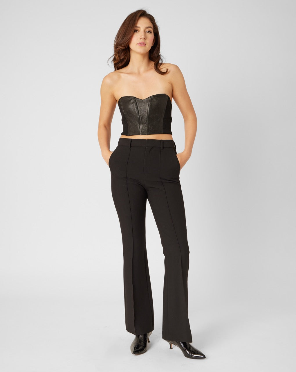Obsidian Leather Bustier