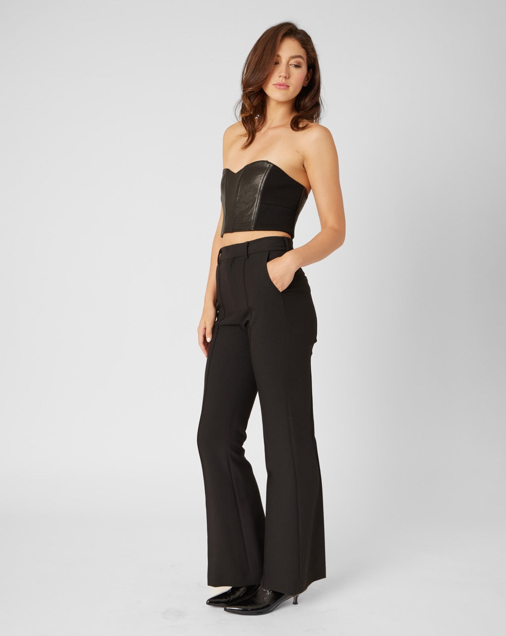 Obsidian Leather Bustier