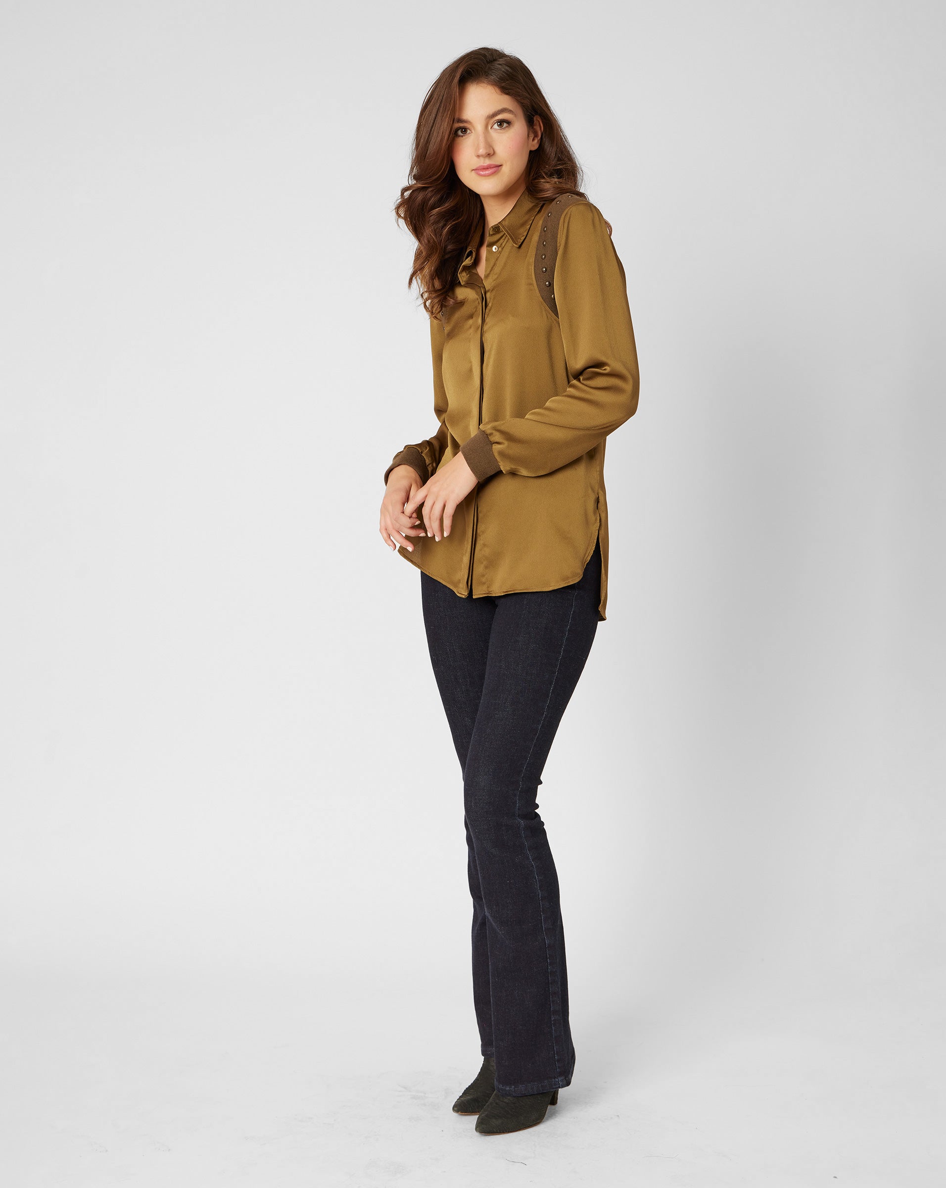 Olivine Stud Blouse