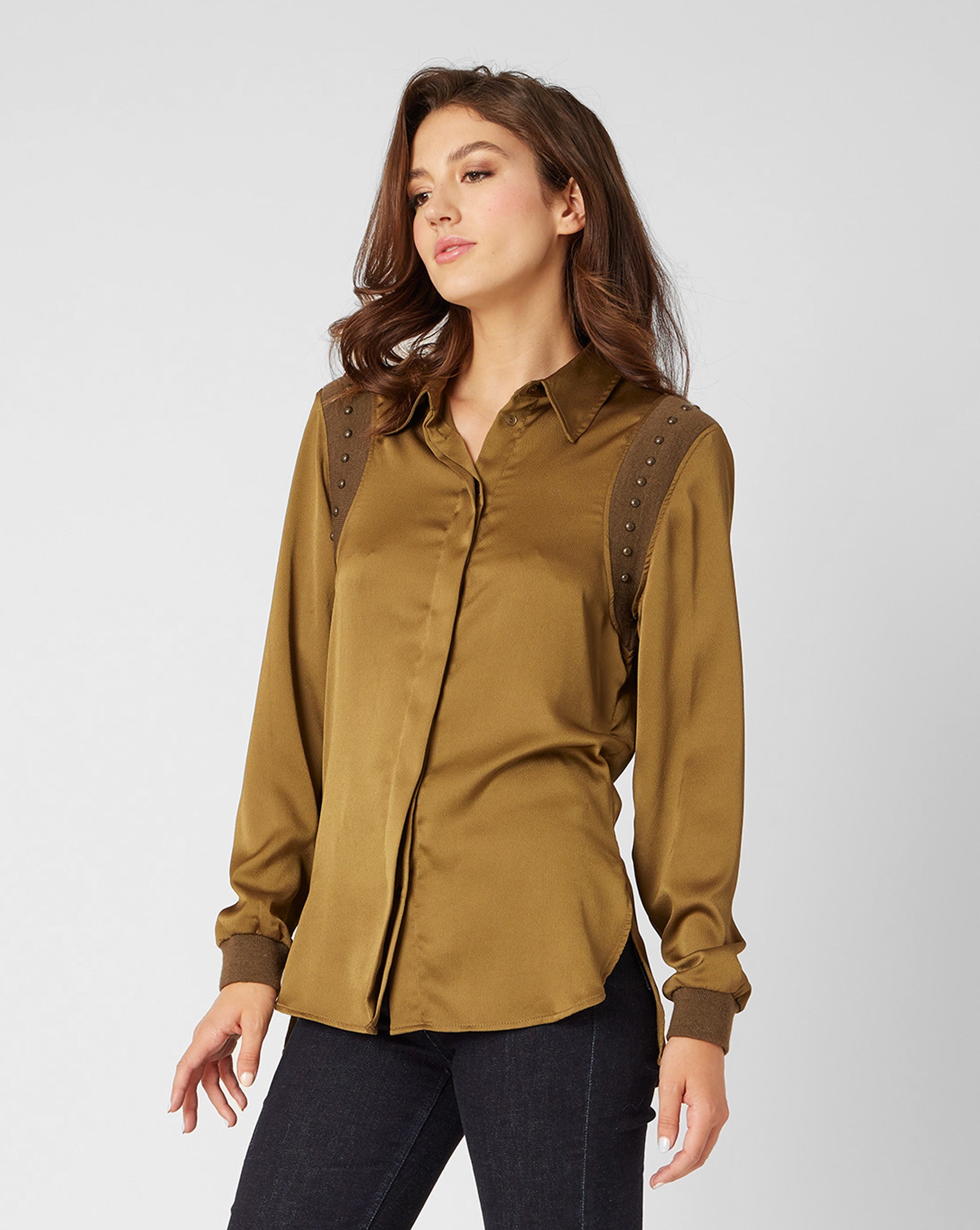 Olivine Stud Blouse