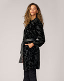 Grace Faux Persian Lamb & Faux Leather Coat