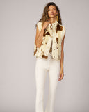 Cozy Cow Statement Faux Fur Vest