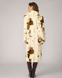 Catherine Cozy Cow Print Faux Suede Coat