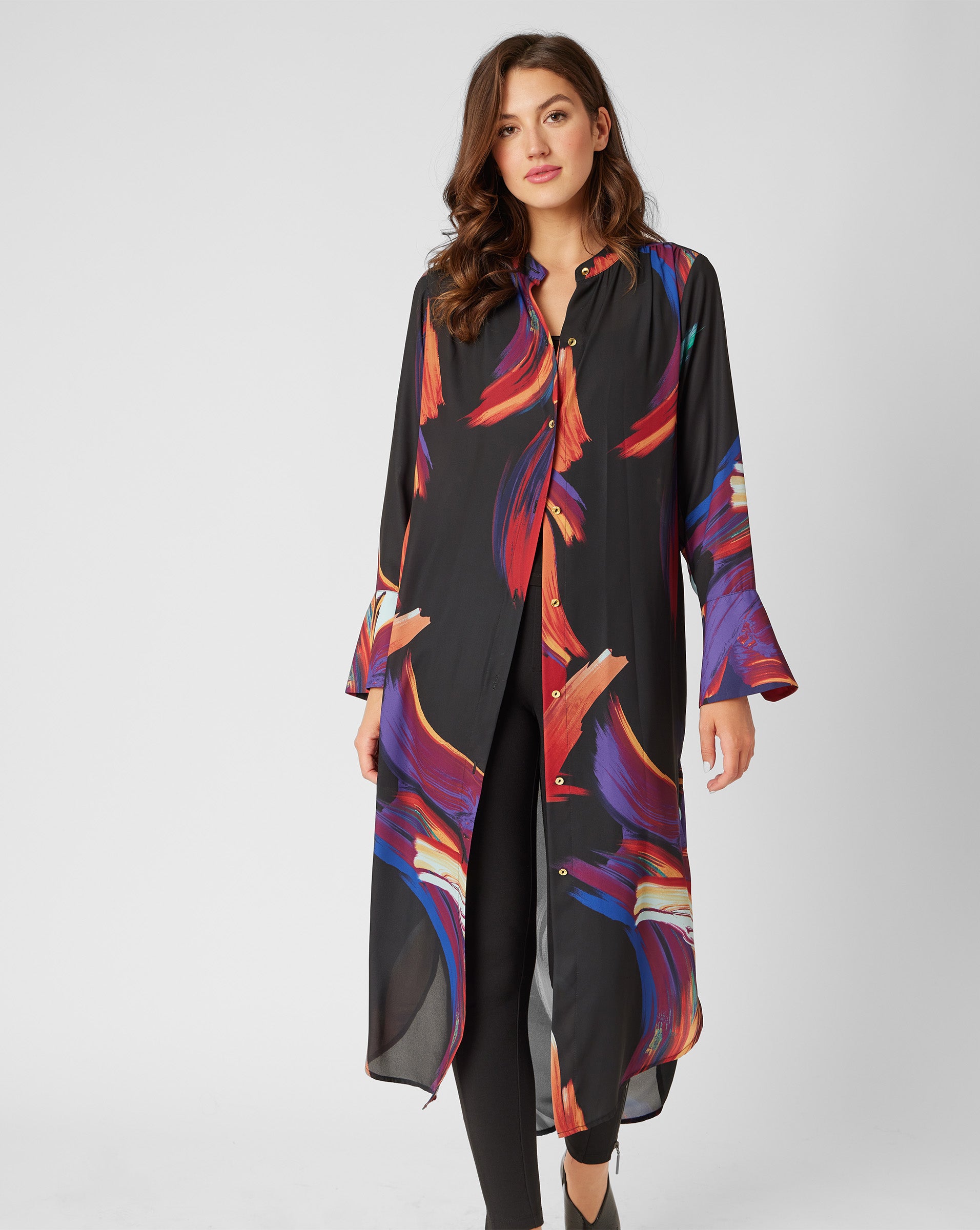 Larimar brushstroke tunic