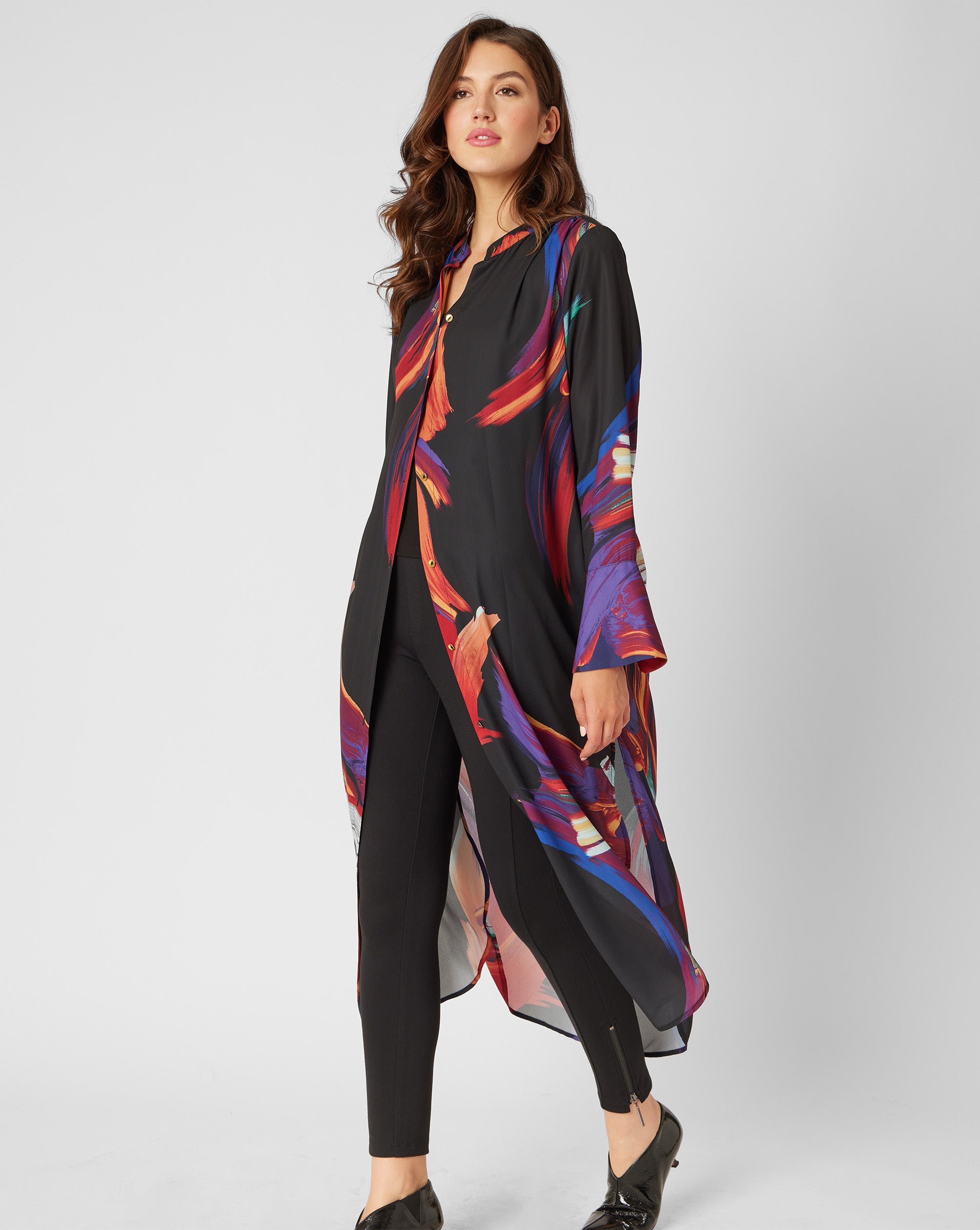 Larimar brushstroke tunic
