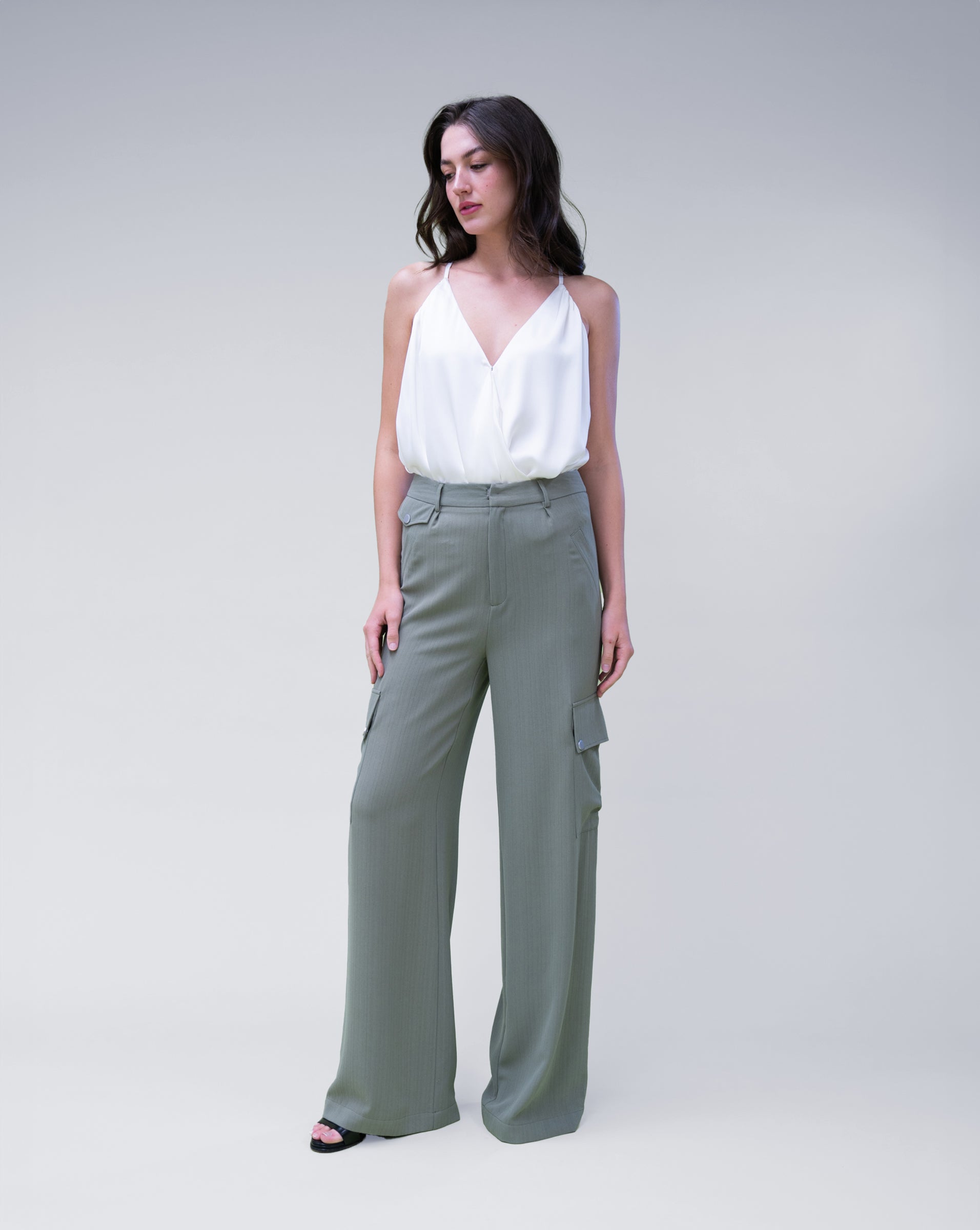 FINAL SALE - High Waist Cargo Pant