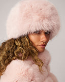 Pill Box Fox Faux Fur Hat
