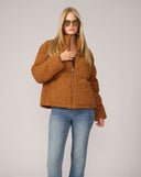 Plush Quilted Faux Fur Puffer Jacket