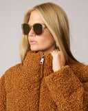 Plush Quilted Faux Fur Puffer Jacket