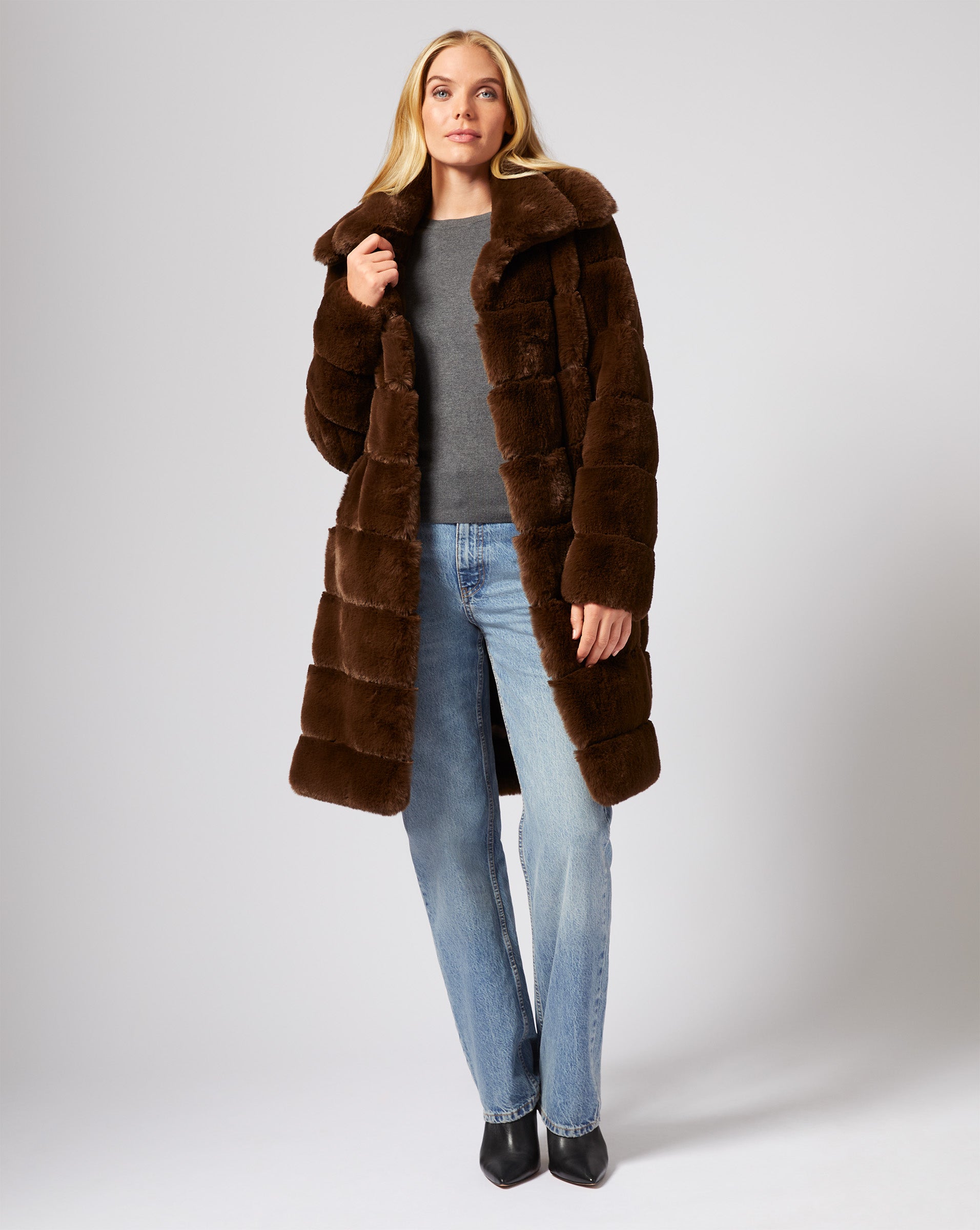 Adrienne landau faux fur coat best sale