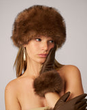 Fox Faux Fur & Leather Glove