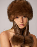 Fox Faux Fur & Leather Glove