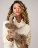 Cashmere & Fox Faux Fur Glove