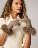 Cashmere & Fox Faux Fur Glove