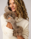 Cashmere & Fox Faux Fur Glove