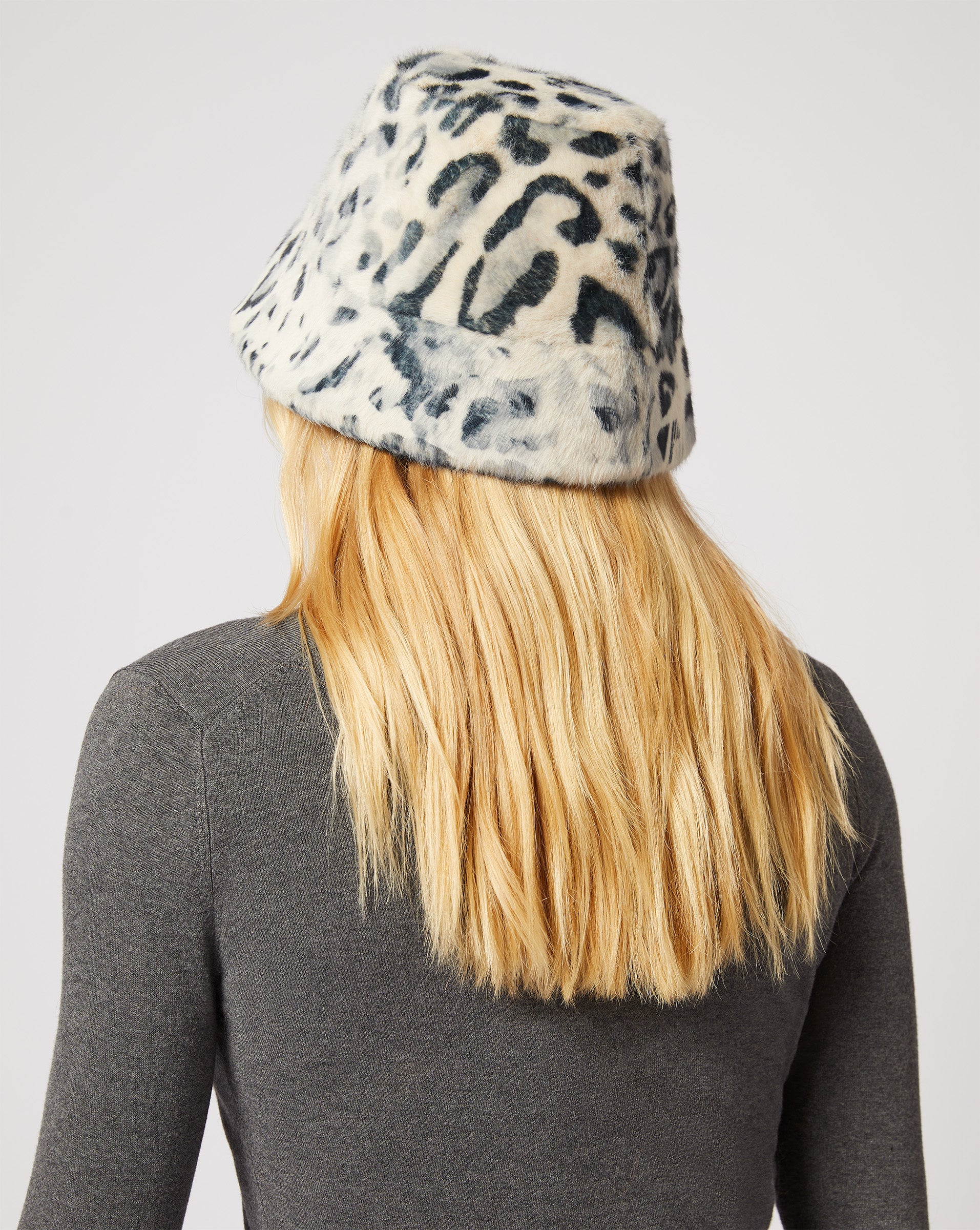 Snow Leopard Print Bucket Hat