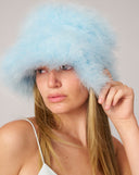 Marabou Feather Bucket Hat