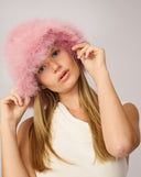 Marabou Feather Bucket Hat