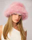 Marabou Feather Bucket Hat