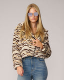 Moto Mink Faux Fur Jacket