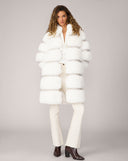 Luxe Diamond & Fox Faux Fur Coat