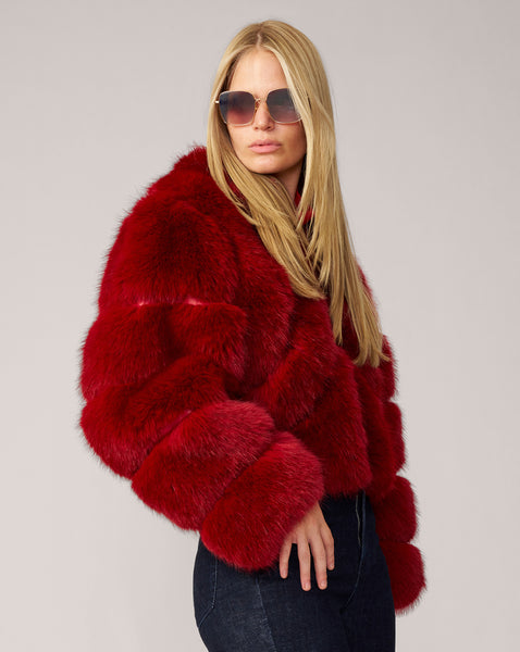 riri様　Acka fur flare middle coat size1 Oversized Coat In Faux Fur in Black - Nina Ricci