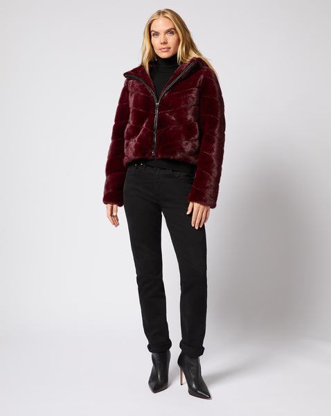 Mila Faux Fur Mink Hooded Jacket – Adrienne Landau