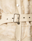 Margaux Faux Persian Lamb & Faux Leather Coat