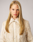 Margaux Faux Persian Lamb & Faux Leather Coat