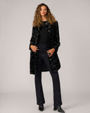 Grace Faux Persian Lamb & Faux Leather Coat