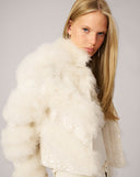 Blair Sparkle Tweed & Maribou Feather Jacket