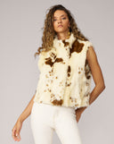 Cozy Cow Statement Faux Fur Vest