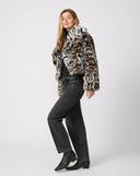 Graphic Animal Print Cropped Jacket
