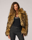 Cutaway Fox Faux Fur Jacket