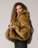 Cutaway Fox Faux Fur Jacket