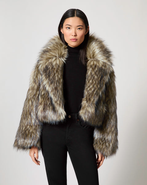 Luan POODLE FUR COAT ボアジャケット ブラウン Mongolian Fur Coat 2092 - A&A Vesa Shearling Factory