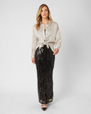 FINAL SALE - Aquamarine stripe blouse