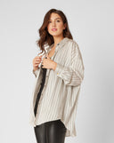 FINAL SALE - Aquamarine stripe blouse