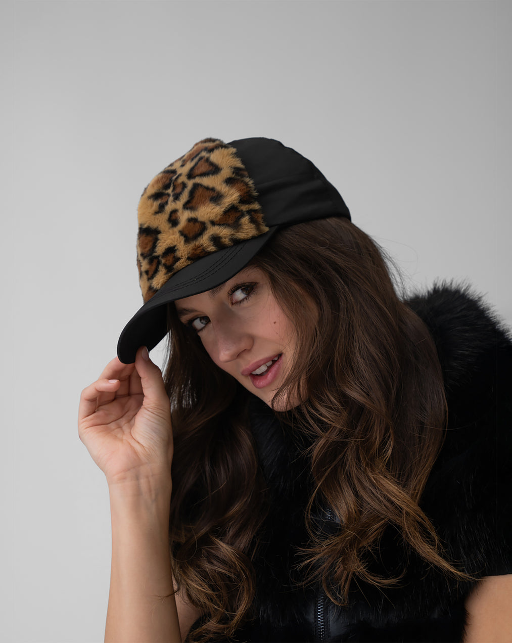 Faux Fur Animal Trucker Hat