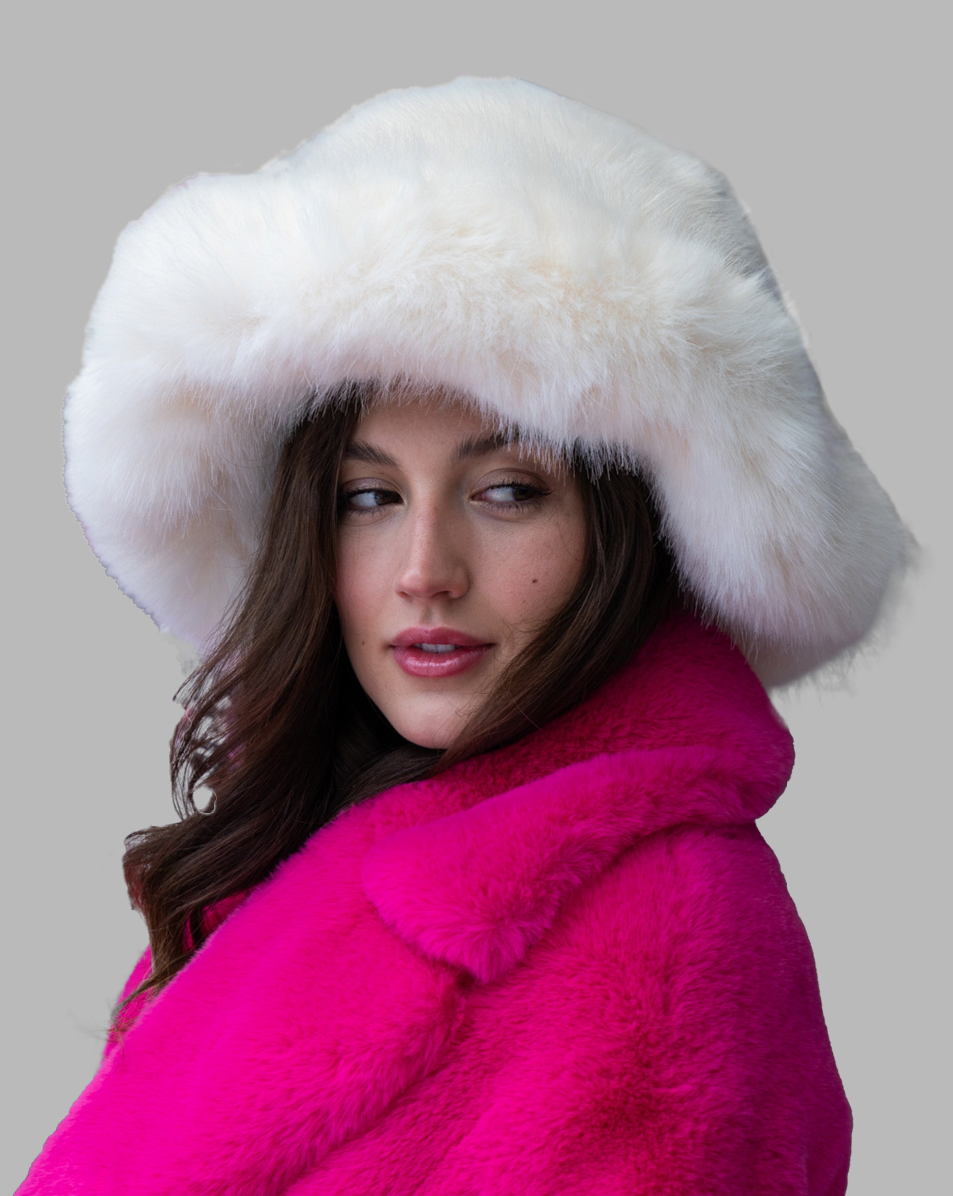 Faux Fox Fur Bucket Hat