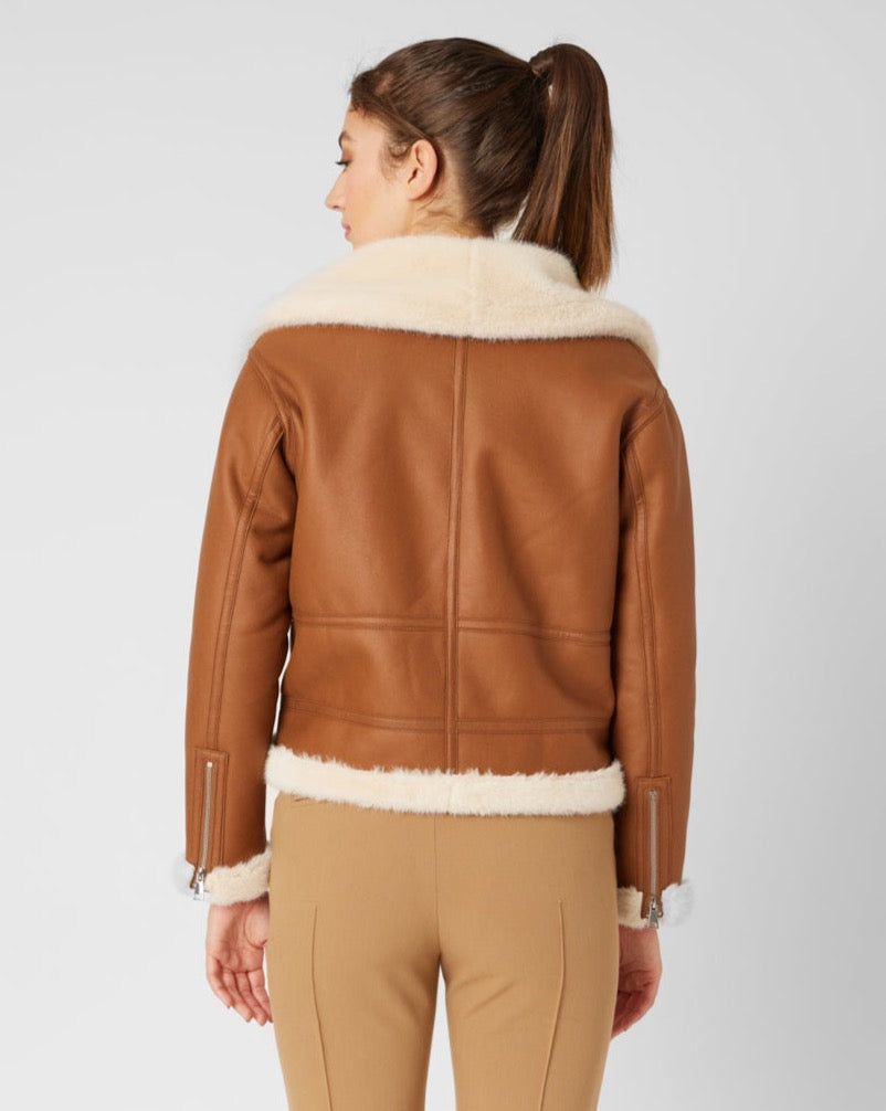 Faux Shearling Bomber Jacket