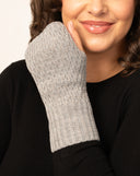 Wool Blend Fingerless Glove Grey
