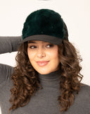 Faux Fur Stud Trucker Hat