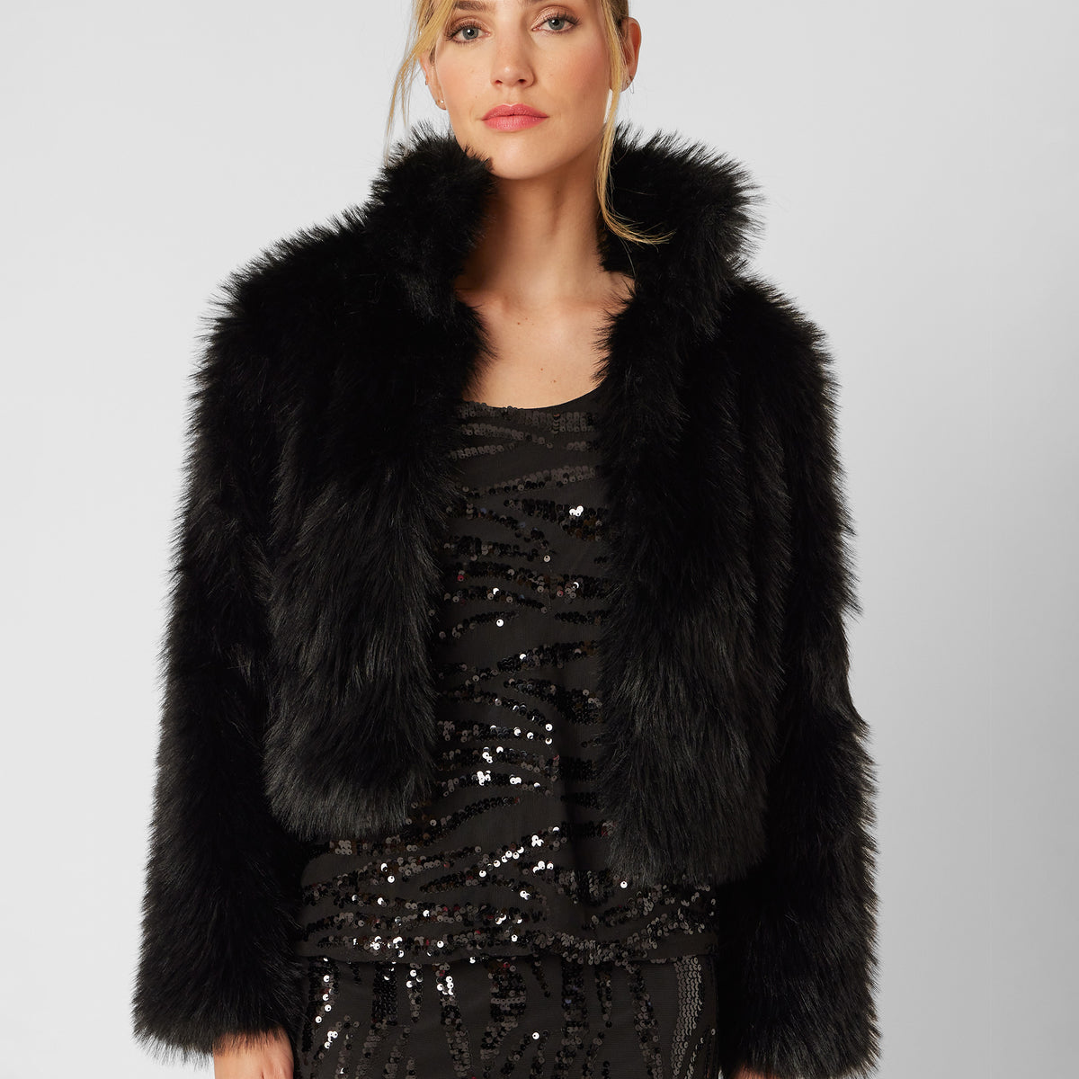 Womens fake hotsell fur jacket