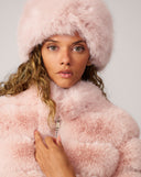 Pill Box Fox Faux Fur Hat