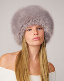 Pill Box Fox Faux Fur Hat