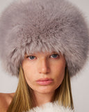 Pill Box Fox Faux Fur Hat